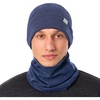 image:image100 Merino Wool Beanie Neck Gaiter Combo Unisex 175um Scull Cap 4 Season  Soft NonItchy Cooling Breathable 250 GSM UV Protection Hiking amp Running Accessories OdorResistant Cold Weather GearNavy Blue