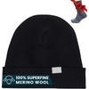 image:image100 Merino Wool Beanie for Women Men  Set Adult Skull Cap 175um amp Socks  Soft NonItchy Beanie Breathable Running Hat UV Protection OdorResistant MoistureWicking All Season 250 gsm BeanieBlack