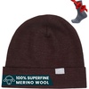 image:image100 Merino Wool Beanie for Women Men  Set Adult Skull Cap 175um amp Socks  Soft NonItchy Beanie Breathable Running Hat UV Protection OdorResistant MoistureWicking All Season 250 gsm BeanieBordo
