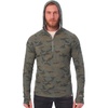 image:image100 Merino Wool Hoodie Men  Slim Fit Quarter Zip Thermal Base Layer Top  Lightweight Hoodie Breathable Naturally OdorResistant MoistureWicking Sweatshirt Ideal for Hiking Travel Camping190 Camo