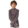 image:image100 Merino Wool Kids Long Sleeve Turtleneck Midweight Thermal Base Layer  Unisex Soft NonItchy 250 GSM KidsYouth Clothes School Undershirt Moisture Wicking 175um OdorResistant Boys amp Girls260 Perfect Grey
