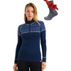 image:image100 Merino Wool Quarter Zip Sweater Women  Thermal Base Layer with Socks  Lightweight Midweight Heavyweight Shirt Breathable Base Layer OdorResistant Half Zip Shirt Ideal for Hiking Skiing250 Nordic Tale Berry