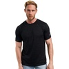 image:image100 Merino Wool TShirt Men  Short Sleeve Undershirt Base Layer Top  Lightweight Breathable Merino Wool Tees Naturally OdorResistant Soft Hiking Shirt Sport Travel Running Gym WorkHeathered Black