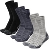 image:imageMerino Wool Socks for Men amp Women  36 Pack Wool Hiking Socks  Crew Style  Soft Itch Free Merino Wool Thick SocksCrew Socks for Work Cushioned with AntiBlister Protection Moisture Wicking Socks Multicolor Black  Charcoal  Cloud Grey