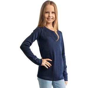 image:image100 Merino Wool Base Layer Kids Midweight Long Sleeve Thermal Underwear  Soft NonItchy Midweight 250 GSM KidsToddler Clothes Moisture Wicking 175um Long Sleeve OdorResistant UnderwearNavy