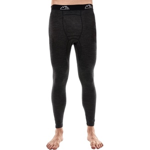 image:image100 Merino Wool Base Layer Mens Long Johns  Thermal Underwear Bottoms  Long and 34 Length Thermal Leggins Breathable Naturally OdorResistant Ideal for Hiking Running Everyday Wear200 Heathered Black