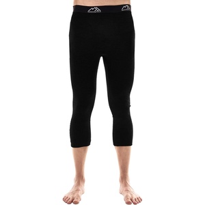 image:image100 Merino Wool Base Layer Mens Long Johns  Thermal Underwear Bottoms  Long and 34 Length Thermal Leggins Breathable Naturally OdorResistant Ideal for Hiking Running Everyday Wear200 Black 34 Length