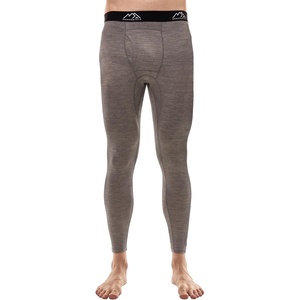 image:image100 Merino Wool Base Layer Mens Long Johns  Thermal Underwear Bottoms  Long and 34 Length Thermal Leggins Breathable Naturally OdorResistant Ideal for Hiking Running Everyday Wear200 Grey Melange