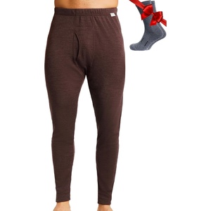 image:image100 Merino Wool Base Layer Mens Pants  Thermal Underwear Long Johns  Lightweight Midweight Heavyweight Base Layer Breathable Leggings OdorResistant Wool Ideal for Hiking Skiing WinterChocolate 250