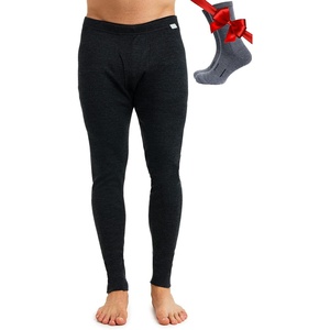 image:image100 Merino Wool Base Layer Mens Pants  Thermal Underwear Long Johns  Lightweight Midweight Heavyweight Base Layer Breathable Leggings OdorResistant Wool Ideal for Hiking Skiing Winter 320 Charcoal Grey