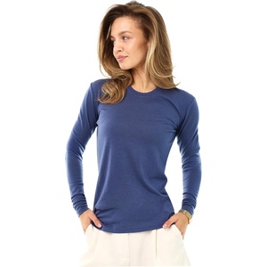 image:image100 Merino Wool Base Layer Women  Thermal Merino Wool Shirt Women  Lightweight Shirts Breathable Naturally OdorResistant MoistureWicking Ideal for Hiking Travel Outdoor Everyday WearC 190 Dark Blue