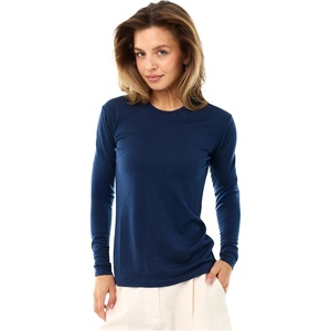 image:image100 Merino Wool Base Layer Women  Thermal Merino Wool Shirt Women  Lightweight Shirts Breathable Naturally OdorResistant MoistureWicking Ideal for Hiking Travel Outdoor Everyday WearC 190 Navy