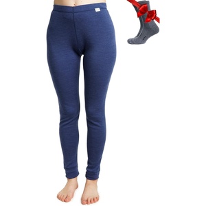 image:image100 Merino Wool Base Layer Women Pants  Thermal Leggings Underwear  Lightweight Midweight Heavyweight Base Layer Breathable Pants OdorResistant Ideal for Hiking Skiing Cold Weather250 Windsor Blue