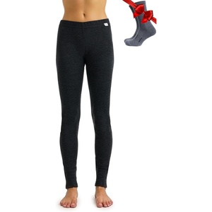 image:image100 Merino Wool Base Layer Women Pants  Thermal Leggings Underwear  Lightweight Midweight Heavyweight Base Layer Breathable Pants OdorResistant Ideal for Hiking Skiing Cold Weather 320 Charcoal Grey
