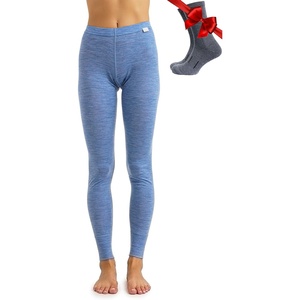 image:image100 Merino Wool Base Layer Women Pants  Thermal Leggings Underwear  Lightweight Midweight Heavyweight Base Layer Breathable Pants OdorResistant Ideal for Hiking Skiing Cold Weather165 Deep Blue