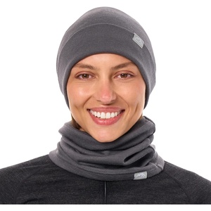 image:image100 Merino Wool Beanie Neck Gaiter Combo Unisex 175um Scull Cap 4 Season  Soft NonItchy Cooling Breathable 250 GSM UV Protection Hiking amp Running Accessories OdorResistant Cold Weather GearGrey Shades