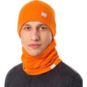 image:image100 Merino Wool Beanie Neck Gaiter Combo Unisex 175um Scull Cap 4 Season  Soft NonItchy Cooling Breathable 250 GSM UV Protection Hiking amp Running Accessories OdorResistant Cold Weather GearHunter Orange