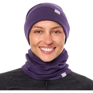 image:image100 Merino Wool Beanie Neck Gaiter Combo Unisex 175um Scull Cap 4 Season  Soft NonItchy Cooling Breathable 250 GSM UV Protection Hiking amp Running Accessories OdorResistant Cold Weather GearDark Purple