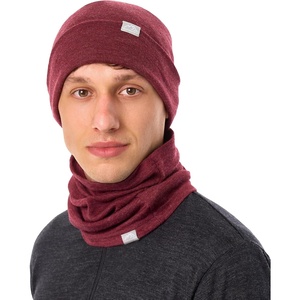 image:image100 Merino Wool Beanie Neck Gaiter Combo Unisex 175um Scull Cap 4 Season  Soft NonItchy Cooling Breathable 250 GSM UV Protection Hiking amp Running Accessories OdorResistant Cold Weather GearBurgundy