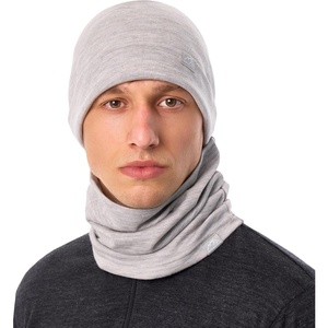 image:image100 Merino Wool Beanie Neck Gaiter Combo Unisex 175um Scull Cap 4 Season  Soft NonItchy Cooling Breathable 250 GSM UV Protection Hiking amp Running Accessories OdorResistant Cold Weather GearHeather Grey