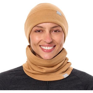 image:image100 Merino Wool Beanie Neck Gaiter Combo Unisex 175um Scull Cap 4 Season  Soft NonItchy Cooling Breathable 250 GSM UV Protection Hiking amp Running Accessories OdorResistant Cold Weather GearTan