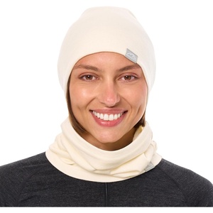 image:image100 Merino Wool Beanie Neck Gaiter Combo Unisex 175um Scull Cap 4 Season  Soft NonItchy Cooling Breathable 250 GSM UV Protection Hiking amp Running Accessories OdorResistant Cold Weather GearNatural White