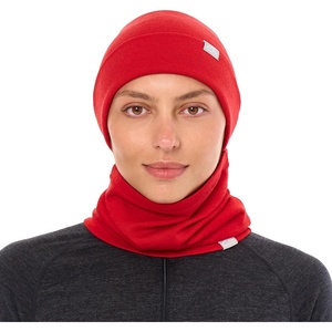 image:image100 Merino Wool Beanie Neck Gaiter Combo Unisex 175um Scull Cap 4 Season  Soft NonItchy Cooling Breathable 250 GSM UV Protection Hiking amp Running Accessories OdorResistant Cold Weather GearRed