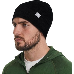 image:image100 Merino Wool Beanie for Women Men  Skull Cap 175um Adult Hat Unisex  Soft NonItchy Beanie Breathable Running Hat UV Protection OdorResistant MoistureWicking All Season 250 gsm BeanieBlack