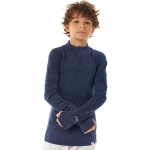 image:image100 Merino Wool Kids Long Sleeve Turtleneck Midweight Thermal Base Layer  Unisex Soft NonItchy 250 GSM KidsYouth Clothes School Undershirt Moisture Wicking 175um OdorResistant Boys amp Girls260 Navy