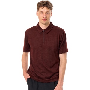 image:image100 Merino Wool Polo Shirt Men  Quarter Zip Long and Short Sleeve  Lightweight Breathable Merino Wool Casual Shirts Naturally AntiOdor MoistureWicking Ideal for Travel Everyday WearBordo