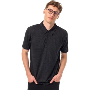 image:image100 Merino Wool Polo Shirt Men  Quarter Zip Long and Short Sleeve  Lightweight Breathable Merino Wool Casual Shirts Naturally AntiOdor MoistureWicking Ideal for Travel Everyday WearCharcoal Grey