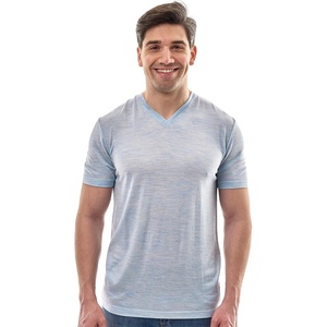 image:image100 Merino Wool Shirt Men  Short Sleeve Top Sport Thermal Base Layer  Lightweight Breathable Merino Wool Undershirt Naturally OdorResistant MoistureWicking Ideal for Hiking Sport TravelCloud V