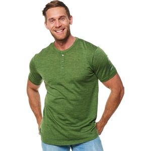 image:image100 Merino Wool Shirt Men  Short Sleeve Top Sport Thermal Base Layer  Lightweight Breathable Merino Wool Undershirt Naturally OdorResistant MoistureWicking Ideal for Hiking Sport TravelOlive Green Hnly