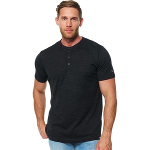 image:image100 Merino Wool Shirt Men  Short Sleeve Top Sport Thermal Base Layer  Lightweight Breathable Merino Wool Undershirt Naturally OdorResistant MoistureWicking Ideal for Hiking Sport TravelCharcoal Grey Hnly