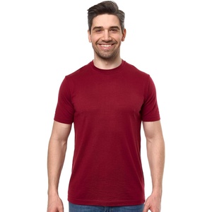image:image100 Merino Wool Shirt Men  Short Sleeve Top Sport Thermal Base Layer  Lightweight Breathable Merino Wool Undershirt Naturally OdorResistant MoistureWicking Ideal for Hiking Sport TravelDark Red