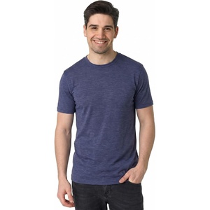 image:image100 Merino Wool Shirt Men  Short Sleeve Top Sport Thermal Base Layer  Lightweight Breathable Merino Wool Undershirt Naturally OdorResistant MoistureWicking Ideal for Hiking Sport TravelNavy Blue