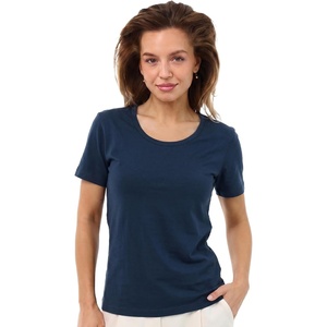 image:image100 Merino Wool Shirt Women  Short Sleeve Tee Base Layer Top Undershirt  Lightweight Breathable Merino Wool TShirt Naturally OdorResistant Soft MoistureWicking Hiking OutdoorNavy Blue Scoop
