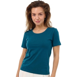 image:image100 Merino Wool Shirt Women  Short Sleeve Tee Base Layer Top Undershirt  Lightweight Breathable Merino Wool TShirt Naturally OdorResistant Soft MoistureWicking Hiking OutdoorDark Teal Scoop