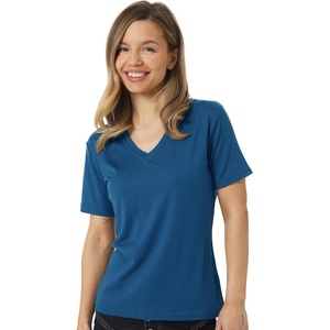 image:image100 Merino Wool Shirt Women  Short Sleeve Tee Base Layer Top Undershirt  Lightweight Breathable Merino Wool TShirt Naturally OdorResistant Soft MoistureWicking Hiking OutdoorDenim V