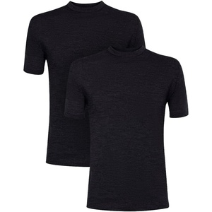 image:image100 Merino Wool TShirt Men  Short Sleeve Undershirt Base Layer Top  Lightweight Breathable Merino Wool Tees Naturally OdorResistant Soft Hiking Shirt Sport Travel Running Gym WorkHeathered Black P2