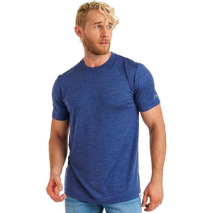 image:image100 Merino Wool TShirt Men  Short Sleeve Undershirt Base Layer Top  Lightweight Breathable Merino Wool Tees Naturally OdorResistant Soft Hiking Shirt Sport Travel Running Gym WorkWindsor Blue