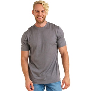image:image100 Merino Wool TShirt Men  Short Sleeve Undershirt Base Layer Top  Lightweight Breathable Merino Wool Tees Naturally OdorResistant Soft Hiking Shirt Sport Travel Running Gym WorkPerfect Grey