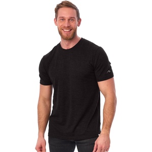 image:image100 Merino Wool TShirt Men  Short Sleeve Undershirt Base Layer Top  Lightweight Breathable Merino Wool Tees Naturally OdorResistant Soft Hiking Shirt Sport Travel Running Gym WorkCharcoal