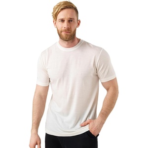 image:image100 Merino Wool TShirt Men  Short Sleeve Undershirt Base Layer Top  Lightweight Breathable Merino Wool Tees Naturally OdorResistant Soft Hiking Shirt Sport Travel Running Gym WorkCreamy