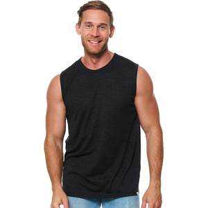image:image100 Merino Wool Tank Top Men  Active Undershirt Sleeveless Base Layer  Lightweight Breathable Merino Wool Tank Top MoistureWicking Top Soft Sport Running Work Athletic TankCharcoal Grey