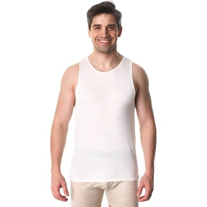 image:image100 Merino Wool Tank Top Men  Active Undershirt Sleeveless Base Layer  Lightweight Breathable Merino Wool Tank Top MoistureWicking Top Soft Sport Running Work Athletic TankWhite Creamy Ashrt