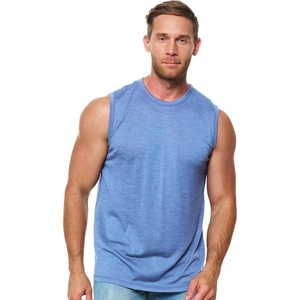 image:image100 Merino Wool Tank Top Men  Active Undershirt Sleeveless Base Layer  Lightweight Breathable Merino Wool Tank Top MoistureWicking Top Soft Sport Running Work Athletic TankDeep Blue