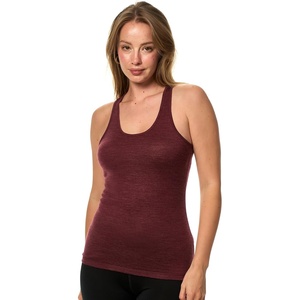 image:image100 Merino Wool Tank Top Women  Active Sleeveless Undershirt Base Layer  Lightweight Breathable Merino Wool Thermal Naturally AntiOdor MoistureWicking Basic Top Ideal for Hiking TravelR Burgundy