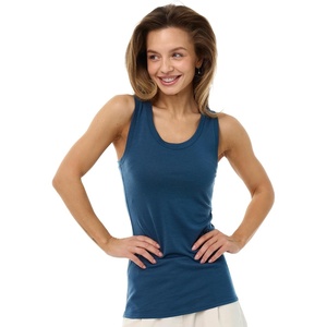 image:image100 Merino Wool Tank Top Women  Active Sleeveless Undershirt Base Layer  Lightweight Breathable Merino Wool Thermal Naturally AntiOdor MoistureWicking Basic Top Ideal for Hiking TravelB Denim