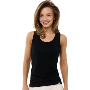 image:image100 Merino Wool Tank Top Women  Active Sleeveless Undershirt Base Layer  Lightweight Breathable Merino Wool Thermal Naturally AntiOdor MoistureWicking Basic Top Ideal for Hiking TravelB Black